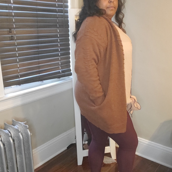 STITCH DETAILED KNIT CARDIGAN WITH POCKETS - Picture 10 of 10